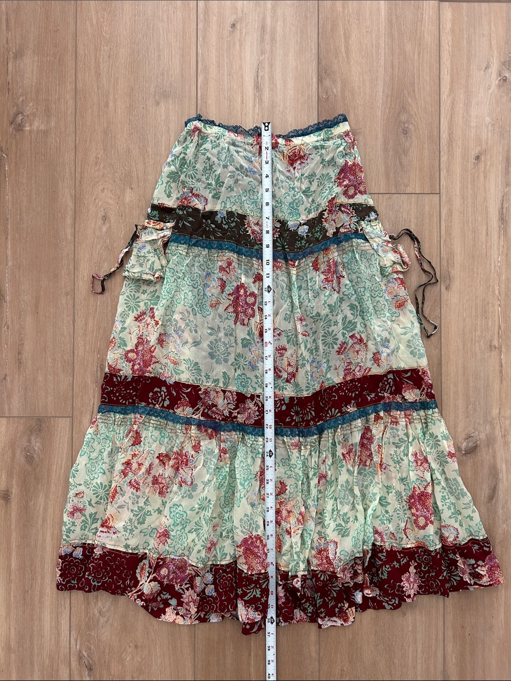 JOHNNY WAS Tiered Boho Maxi Skirt w/ Pockets - Picture 7 of 7